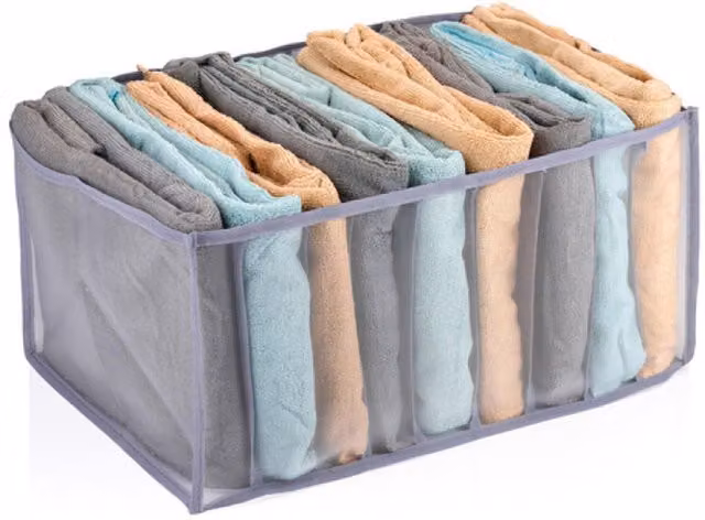 UMKY Transparent Clothes Organizer Basket, W/D/H: 44 x 29 x 22 cm