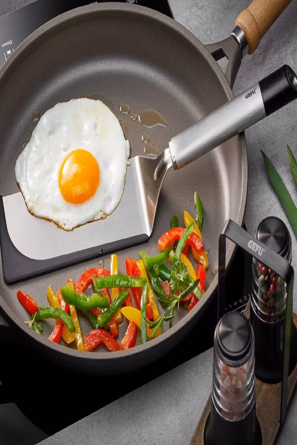 Gefu Primeline Ergonomic Non-Scratch Spatula with Silicone Coating and Stainless Steel in Silver – 2