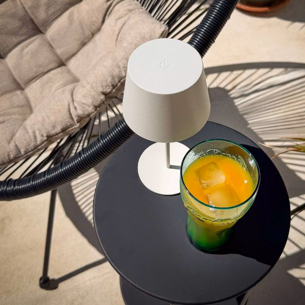 Briloner Rechargeable LED Table Lamp, Dimmable Touch Light in White – 7