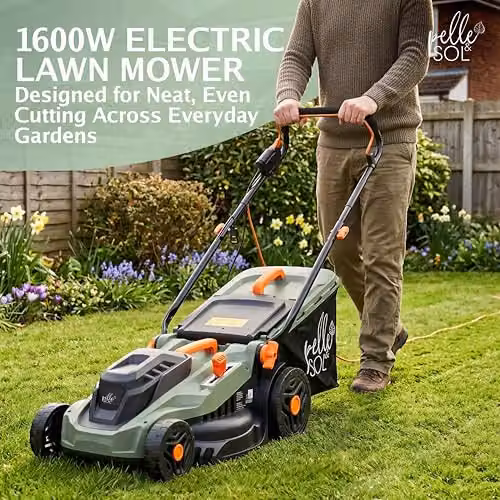 Pelle & Sol Electric Corded Lawn Mower with 38cm Cutting Width and 42L Grass Collector – 2