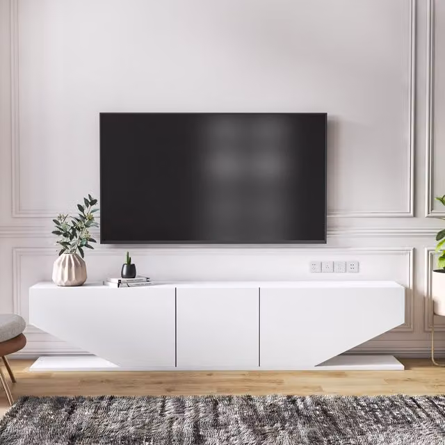 Decorotika Pearl TV Unit in High Gloss White