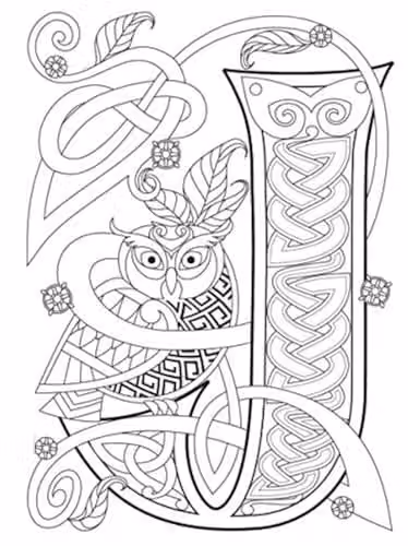 Dover Creative Haven Celtic Alphabet Designs Adult Coloring Book – 2
