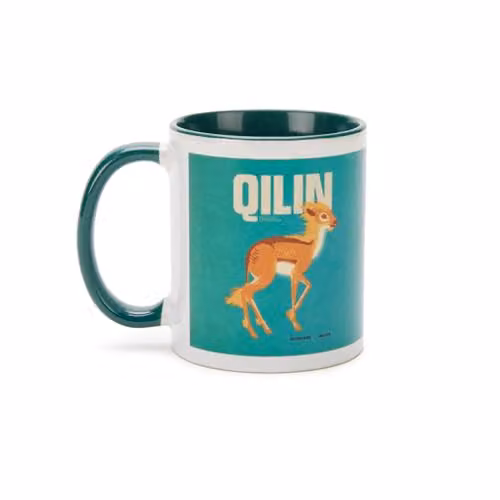 Zavvi Fantastic Beasts Qilin Ceramic Mug in Green and Multicolour