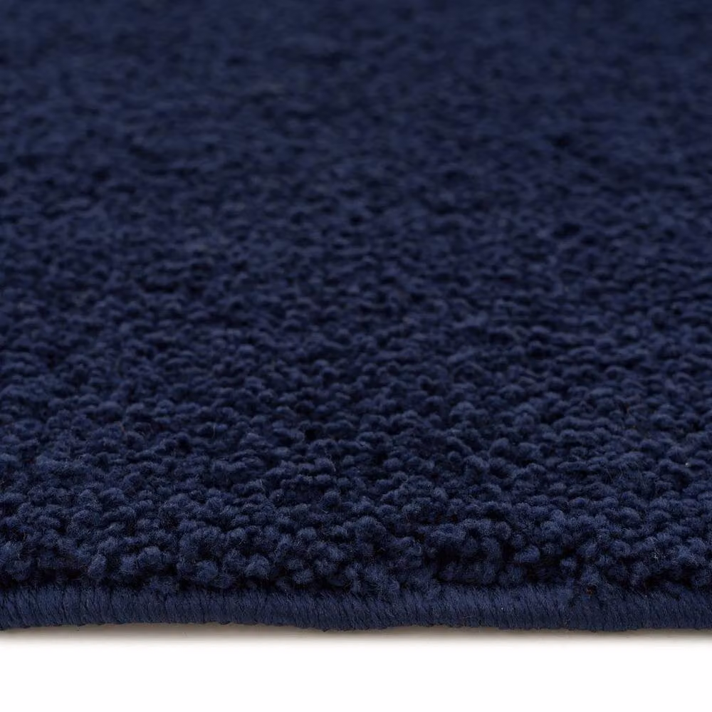 Kukoon Blue Machine Woven Washable Non-Slip Shaggy Rug, W: 80 cm, L: 150 cm – 4