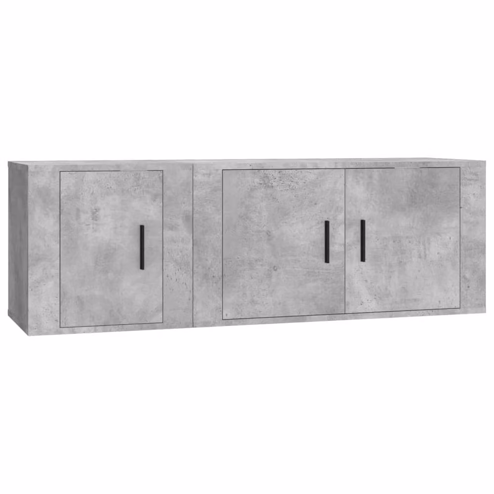 Berkfield Home Classic 2 Piece TV Cabinet Set in Grey Matt MDF – 3
