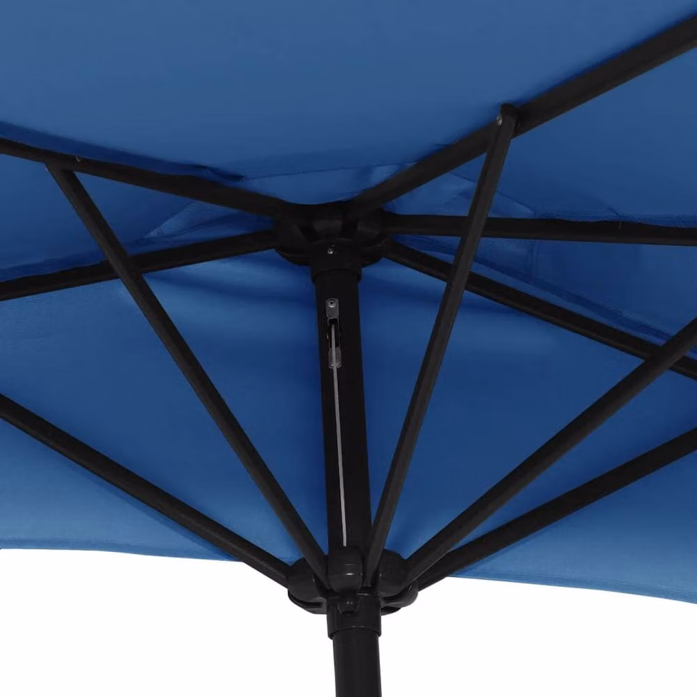 Berkfield Home Blue Balcony Parasol with Aluminium Pole, W/D/H: 270 x 144 x 222 cm – 3