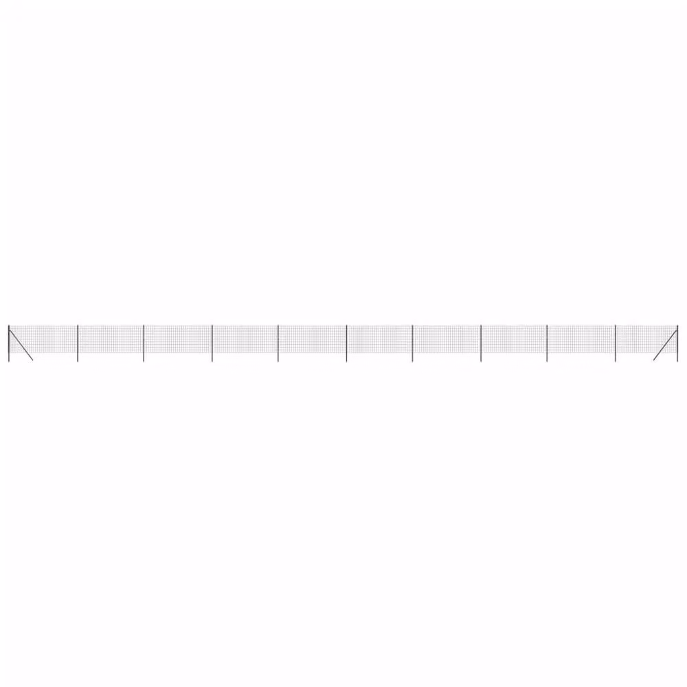 Berkfield Home Durable PVC Coated Galvanised Steel Wire Mesh Fence in Anthracite Black, W/H: 0.8 x 25 m – 2