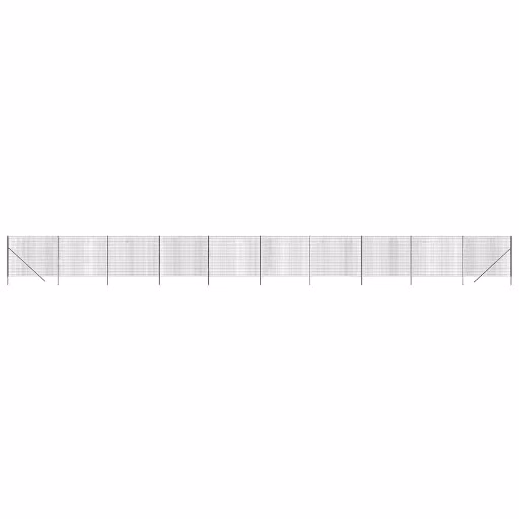 Berkfield Home Anthracite Black PVC Coated Galvanised Steel Wire Mesh Fence, H: 2 m, L: 25 m – 2