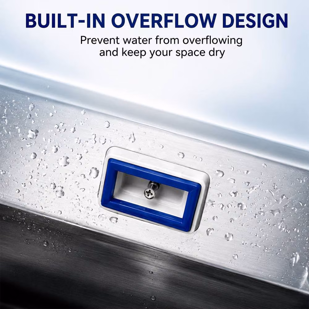 INMTFEI White Stainless Steel Kitchen Sink Drain Strainer with Overflow and Anti-Clog Odour Proof Design – 2