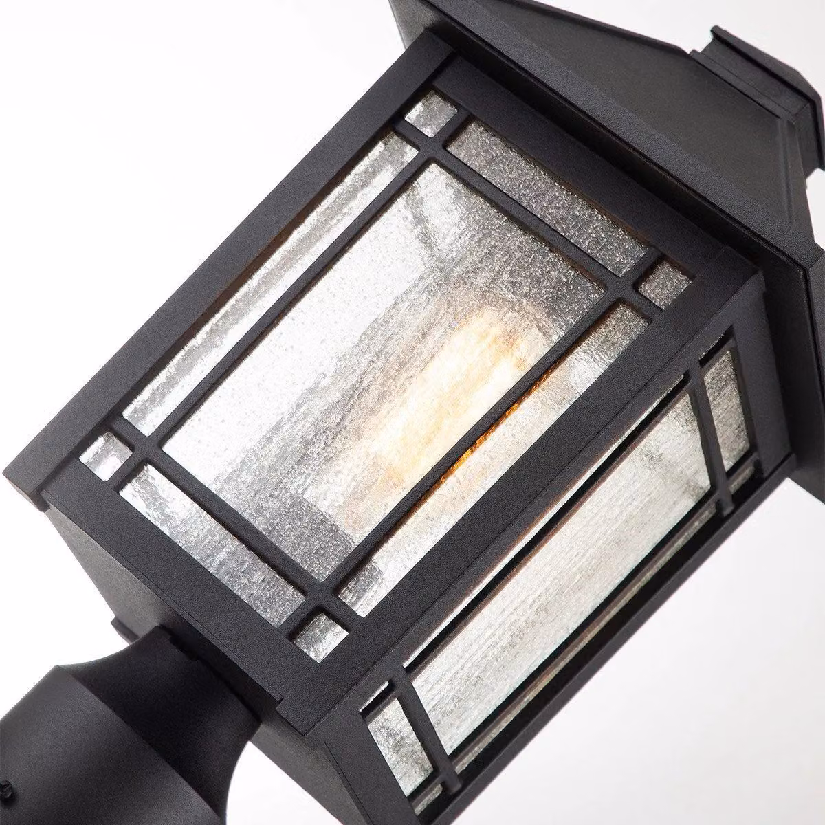 Quoizel Cedar Point Outdoor Pedestal Lantern in Black with Transparent Glass, IP44 Rated – 3