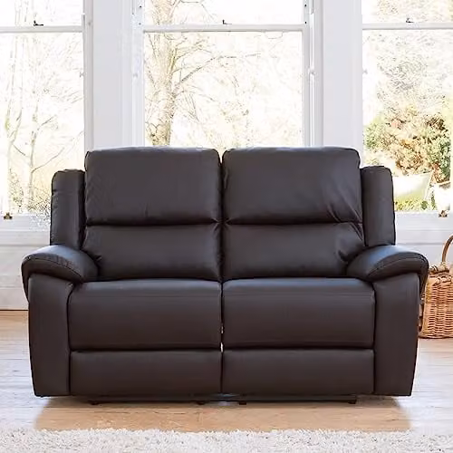 Artemis Home Brookhaven 2 Seat Electric Recliner in Brown Synthetic Leather