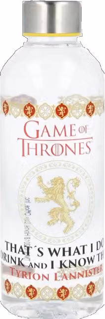 STOR Game of Thrones Hydro Bottle for Adults, 850 ml, White and Transparent