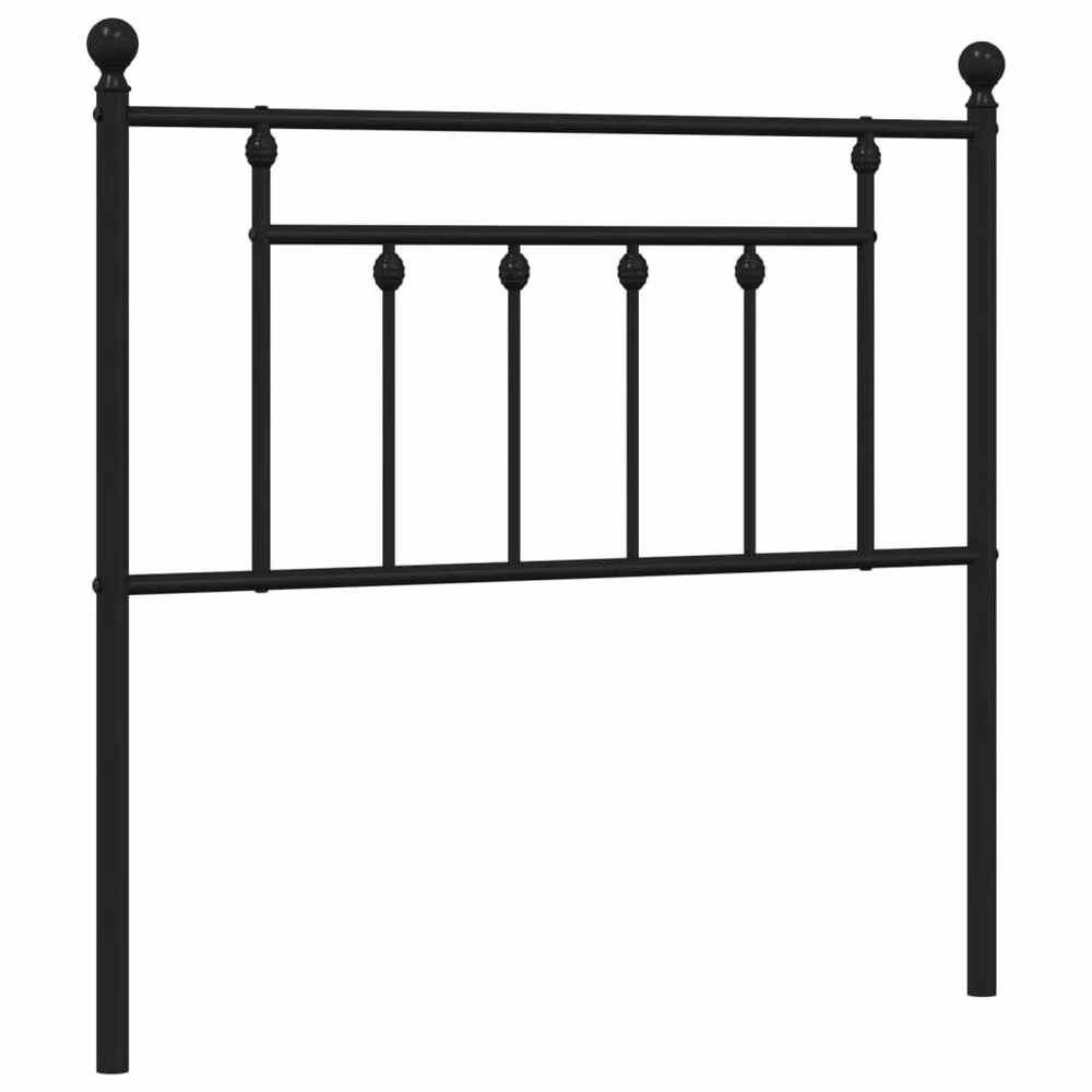 Berkfield Home Classic Metal Headboard in Black, 90 cm – 2