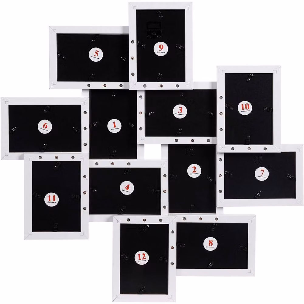 SONGMICS Large Multi Picture Wall Frame Family Photo Display Collection in White – 4