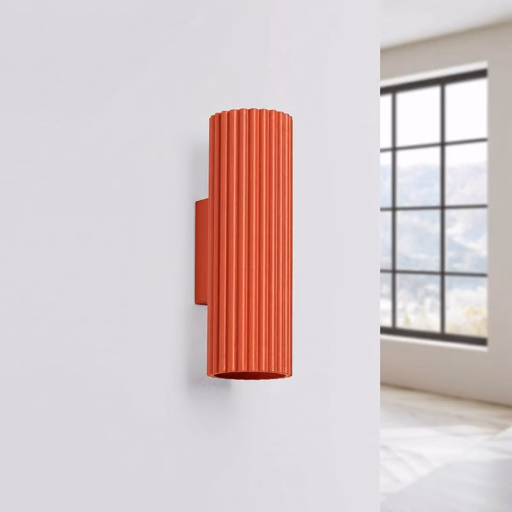 Sollux Lighting minimalist Red 2-Light Wall Lamp W/D/H: 20 x 6.5 x 8.5 cm – 2