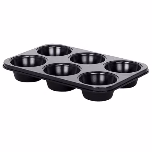 Gr8 Home 8 Piece Non Stick Carbon Steel Stackable Bakeware Set in Black with Gold Handles – 3