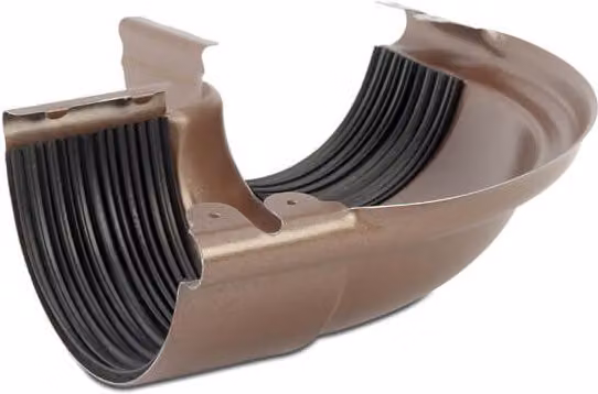 Galeco Steel Half Round Gutter External Angle 90 Degree, 135mm, Copper Effect