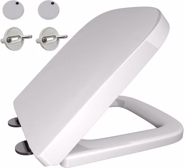 Kelvenix Luxury S Shape Soft Close Toilet Seat in White – 1