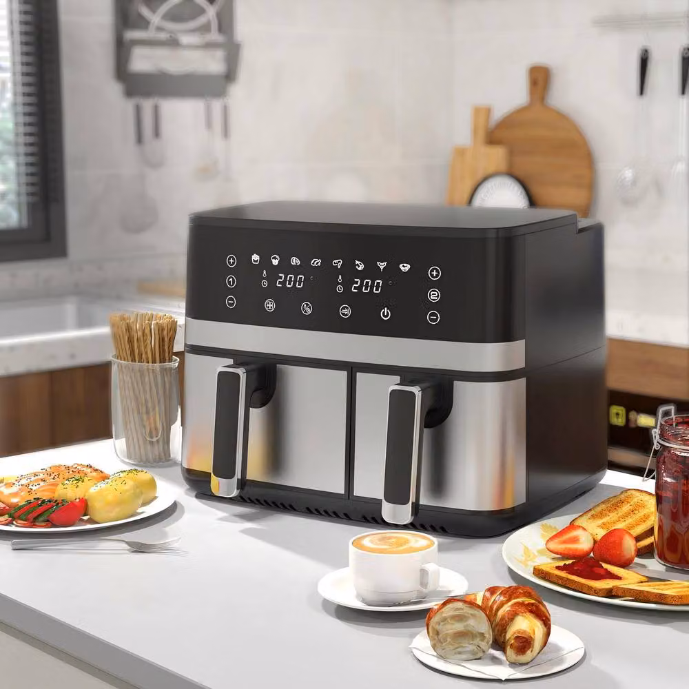 STILVORA Dual Basket Air Fryer with Sync Function in Black – 3