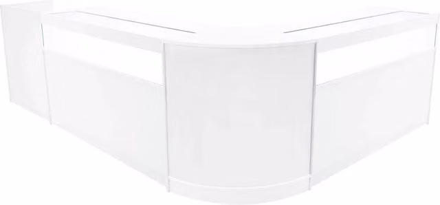 Monstershop Luna LED Shop Counter Set in White, including CM60, TB60 and 2 x B1500