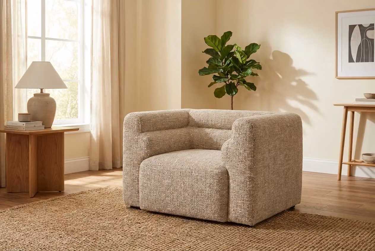 Araco Atelier Bear Armchair in Beige Bouclé
