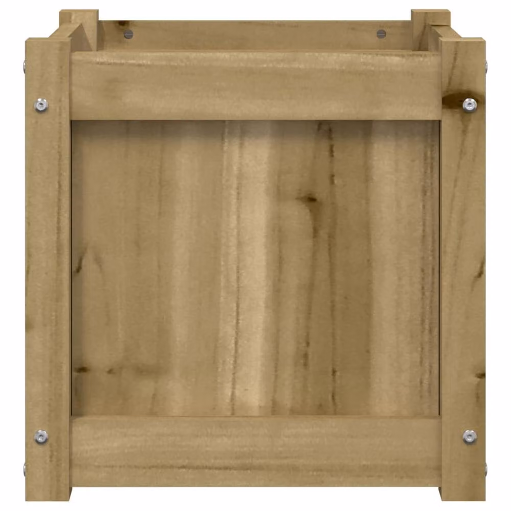 Berkfield Home Garden Impregnated Pine Wood Planter Tub Set of 2 in Brown – 4