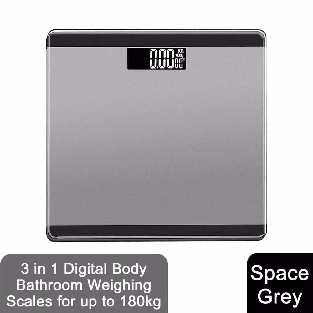 FLAVORA Multifunctional Electronic Body Weight Scale in Silver, Width: 45 cm, Depth: 75 cm – 2