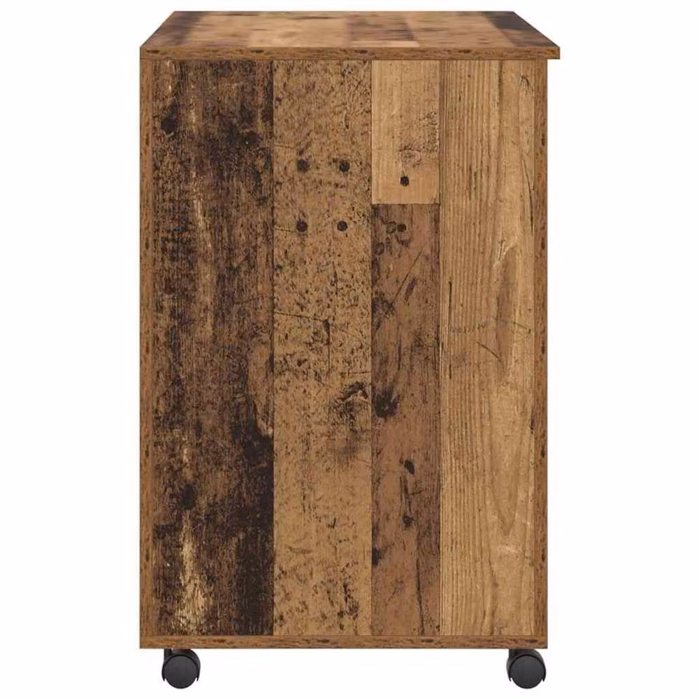 Berkfield Home Traditional Brown Computer Desk with Metal Frame and Castors – 5