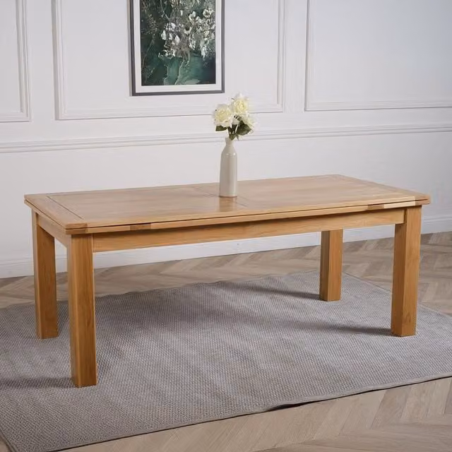 Thats Furniture Richmond Extendable Rectangular Dining Table in Brown Oak