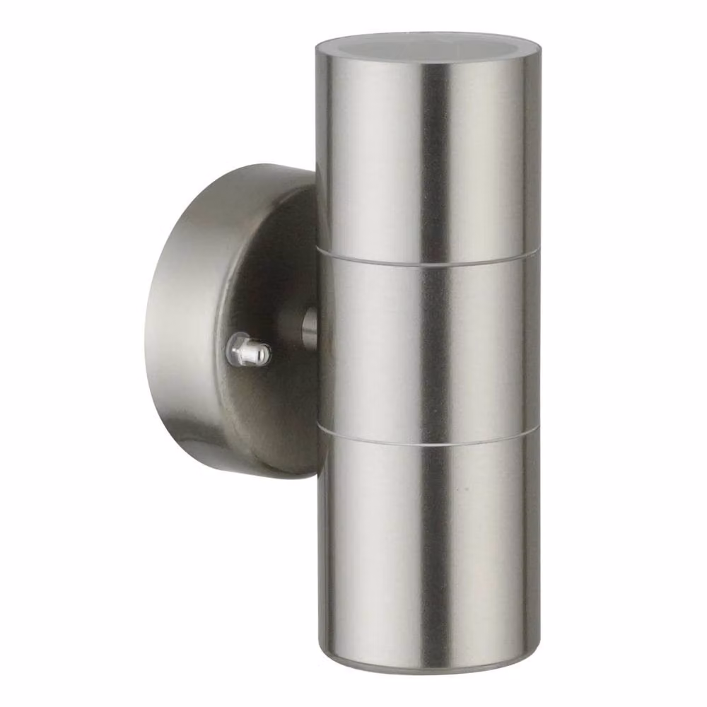 First Choice Lighting Blaze Marine Grade Stainless Steel Up Down Outdoor Wall Light in Silver – 2