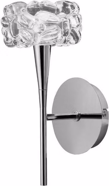 Netlighting O2 Wall Lamp in Polished Chrome and Grey with G9 Bulb Holder