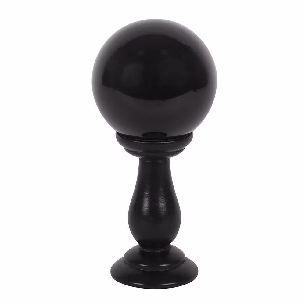 Uniqueful Black Glass Crystal Ball on Stand for Tabletop Decoration – 2