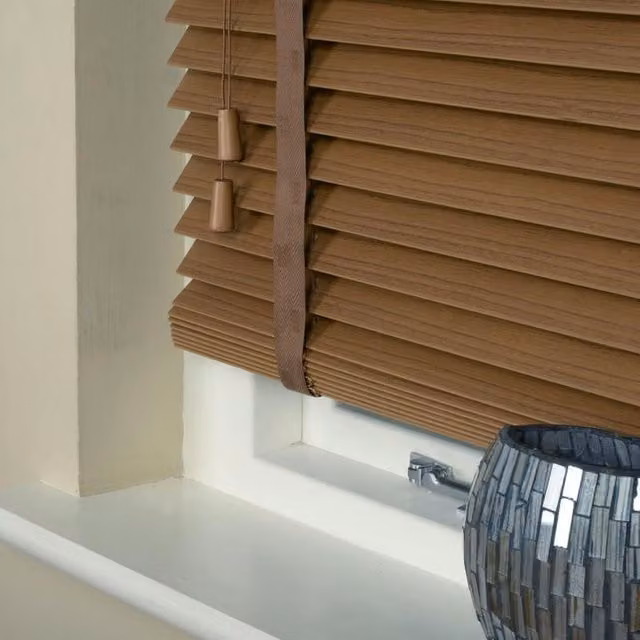 Terrys Made To Measure Wood Essence 35mm Wooden Venetian Blinds in Amber