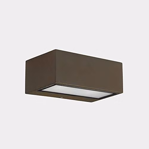 Netlighting Nemesis Brown Outdoor LED Up Down Wall Light, W/D/H: 22 x 9 x 9 cm, 17.5W, 2700K, IP65