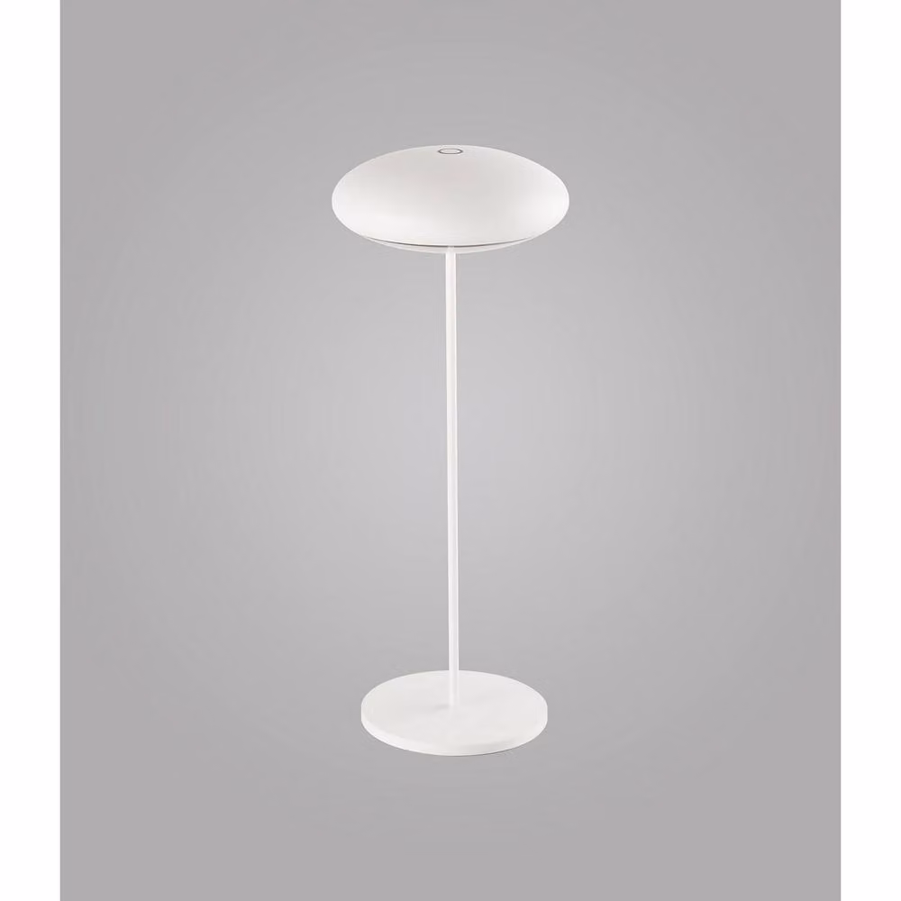 Netlighting Klappen LED Table Lamp, White, 2.2W, 3000K Warm White, 188lm, IP54, USB Powered, Dimmable Touch Control – 2