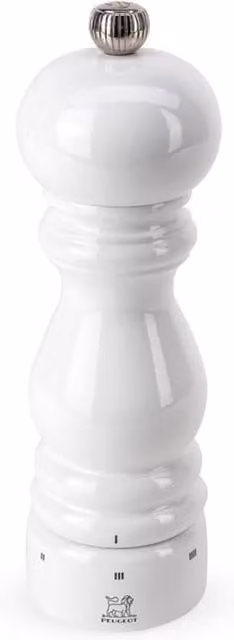 Peugeot Paris U-Select Salt Mill in White Gloss Wood and Ceramic, 18 cm – 1