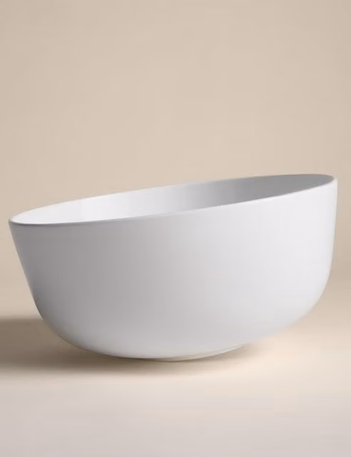 M&S Clarendon Large White Bone China Serving Bowl