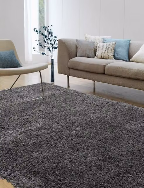 Asiatic Richie Soft Touch Shaggy Rug in Grey
