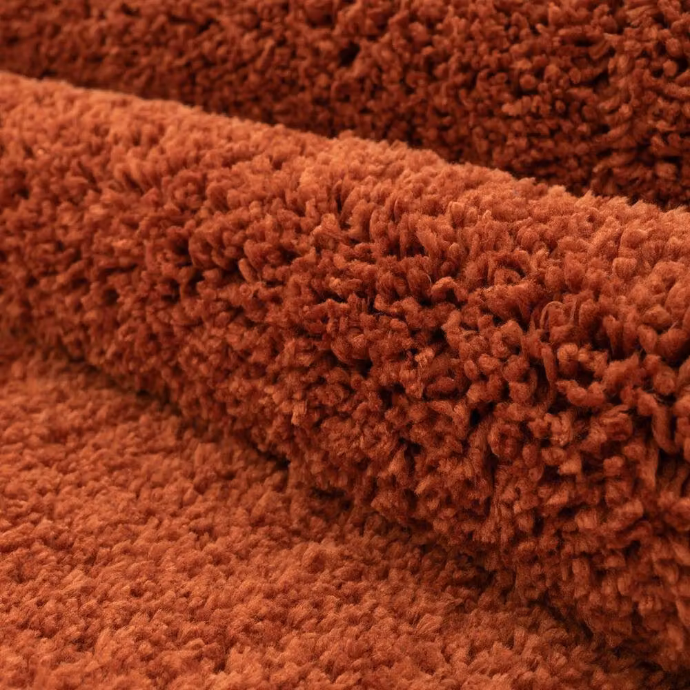 Kukoon Moroccan Shaggy Rug, Machine Washable Polyester Bedroom Mat in Orange, W/D/H: 120 x 170 cm – 2