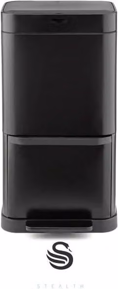 Swan 70L Dual Recycling Sensor Bin in Black