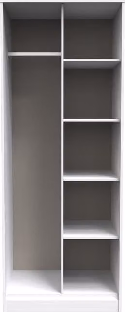 Diamond Kobe Ready Assembled Tall Open Wardrobe in Pink, White and Gold
