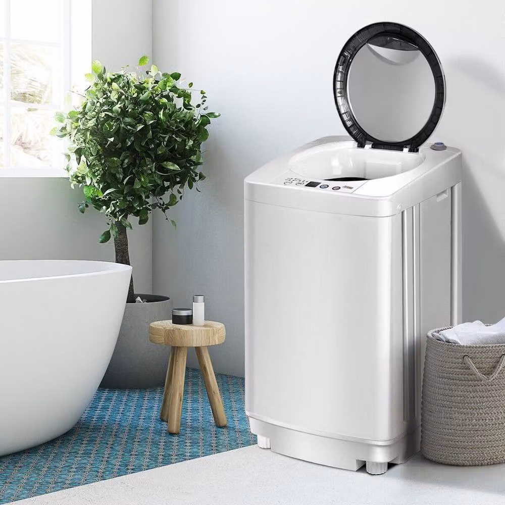 Costway Portable Full-Automatic Top Loader Washing Machine and Spin Dryer in White – 2