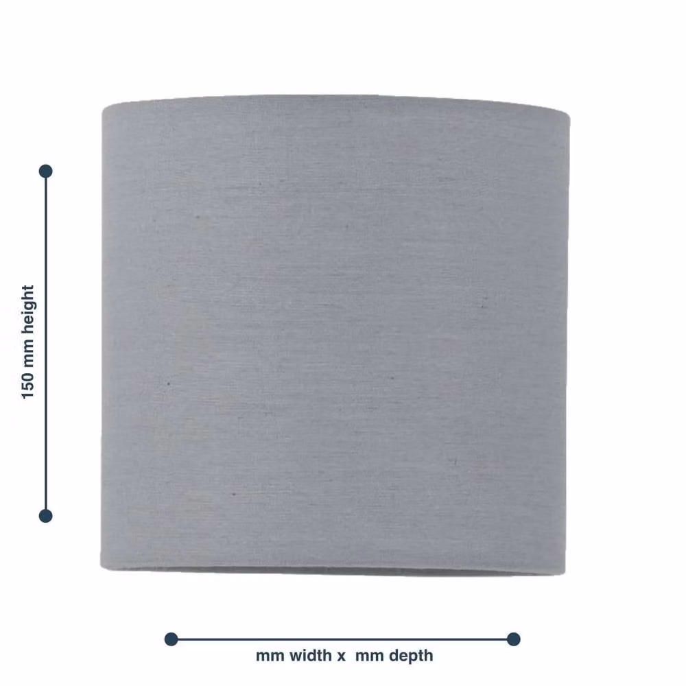 First Choice Lighting Grey Textured Cotton Round Table Lamp Shade Diameter: 15.5 cm – 2