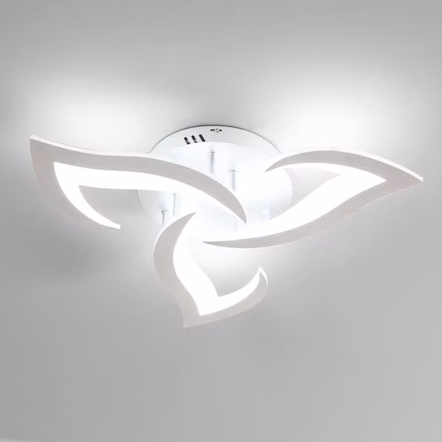 Pheashine Modern LED Ceiling Light, 36W, 6500K, Silver, Diameter: 52 cm