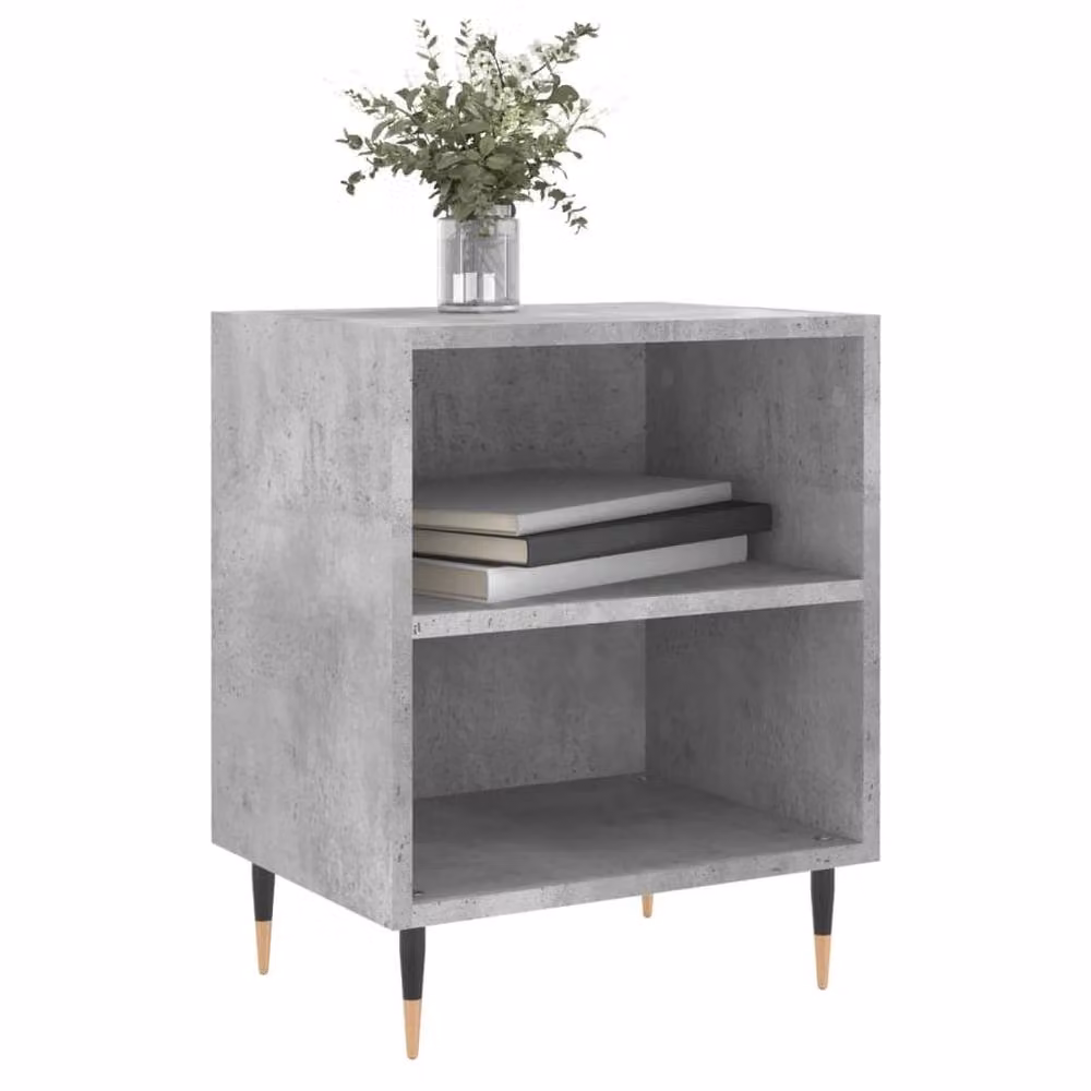 Berkfield Home Set of 2 Modern Bedside Cabinets in Concrete Grey, W/D/H: 40 x 30 x 50 cm – 2