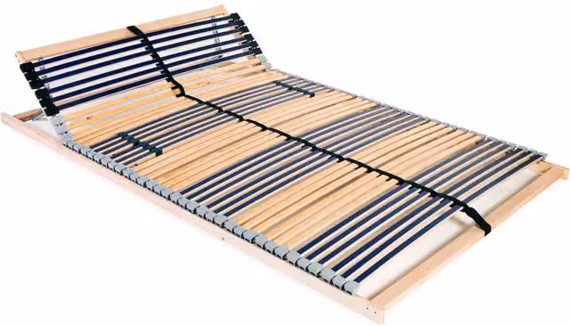 Berkfield Home 7-Zone Ergonomic Slatted Bed Base with 42 Beech and Birch Wood Slats, W: 140 cm, L: 200 cm