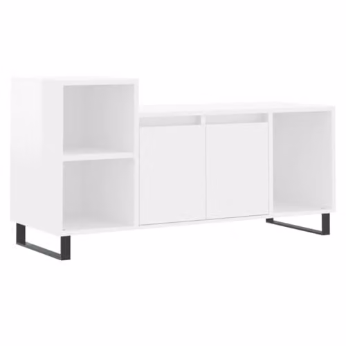 vidaXL Modern High Gloss White TV Cabinet W/D/H: 100 x 35 x 55 cm