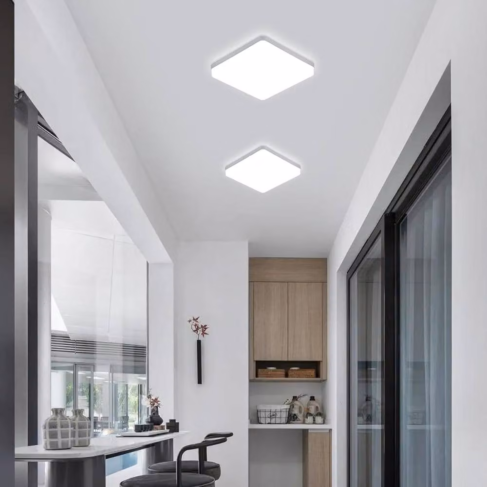 Goeco White Square LED Ceiling Light, 36W, 6500K Cool White, IP44 Rated – 2