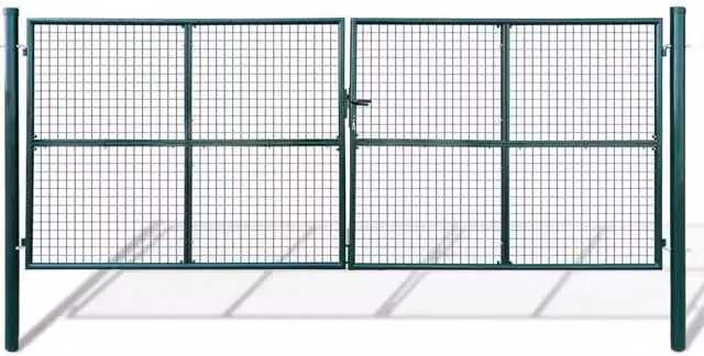 Berkfield Home Green Mesh Swing Garden Gate, W: 415 cm, H: 200 cm – 1