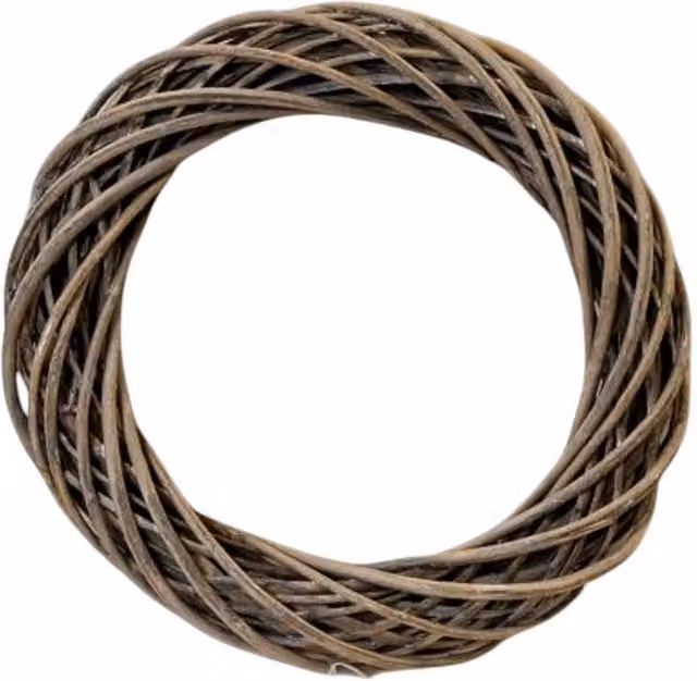 Four Candle Grey Thick Willow Round Wreath, Diameter: 40 cm – 1